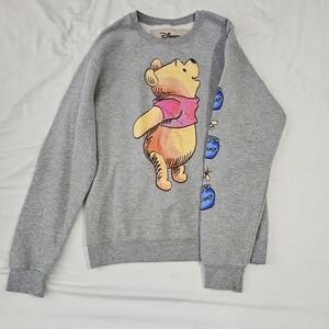 Disney Gray Crewneck Sweater with Winnie the Pooh